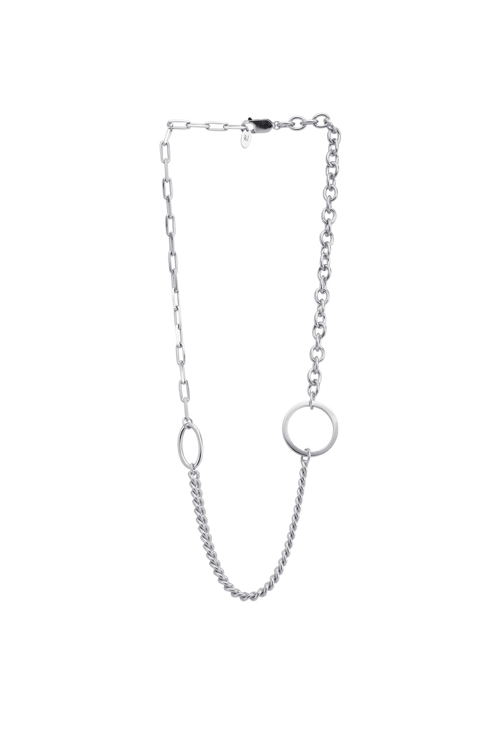 curve&amp;cable chain necklace