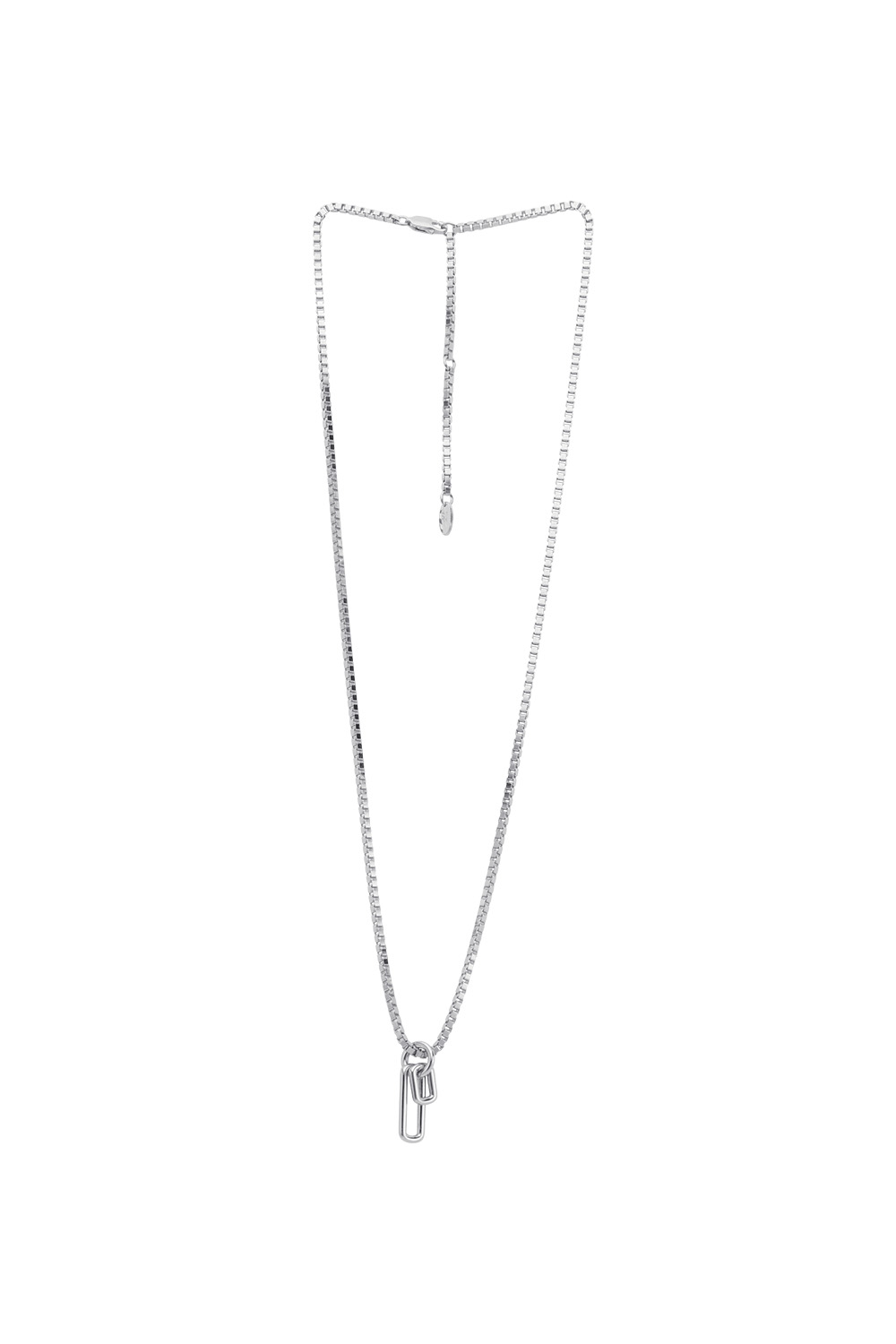lock-motif pendant necklace